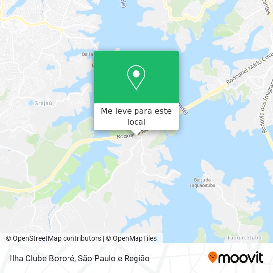 Ilha Clube Bororé mapa