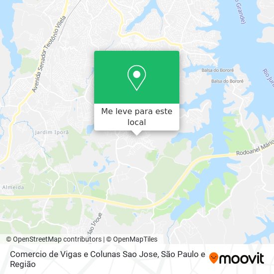 Comercio de Vigas e Colunas Sao Jose mapa