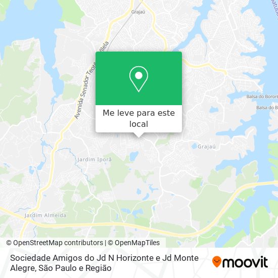 Sociedade Amigos do Jd N Horizonte e Jd Monte Alegre mapa