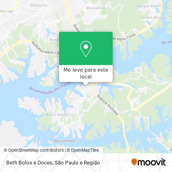 Beth Bolos e Doces mapa