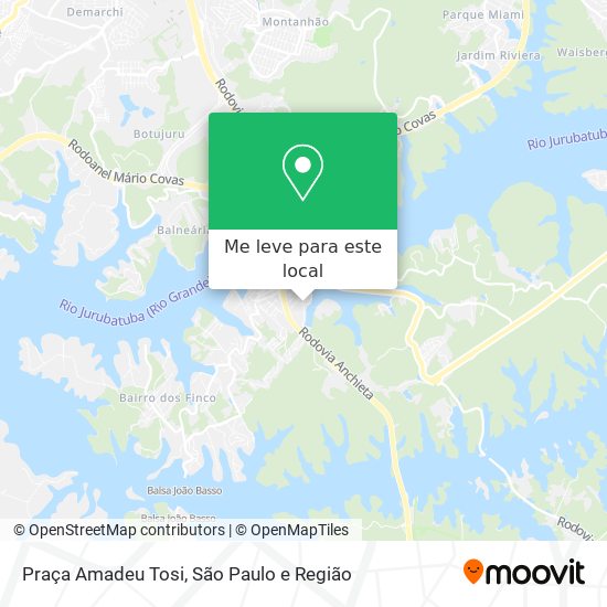 Praça Amadeu Tosi mapa