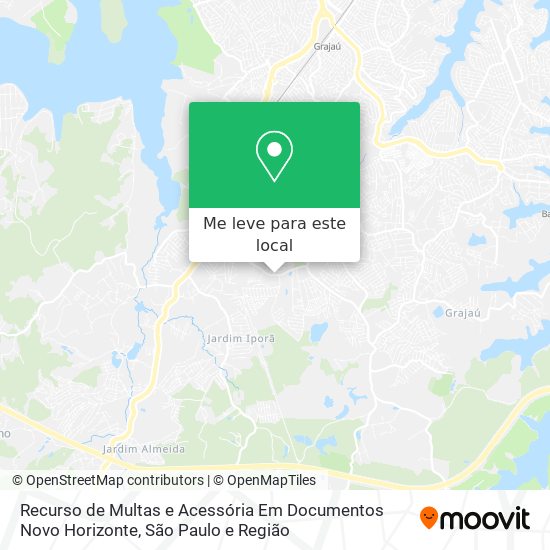 Recurso de Multas e Acessória Em Documentos Novo Horizonte mapa