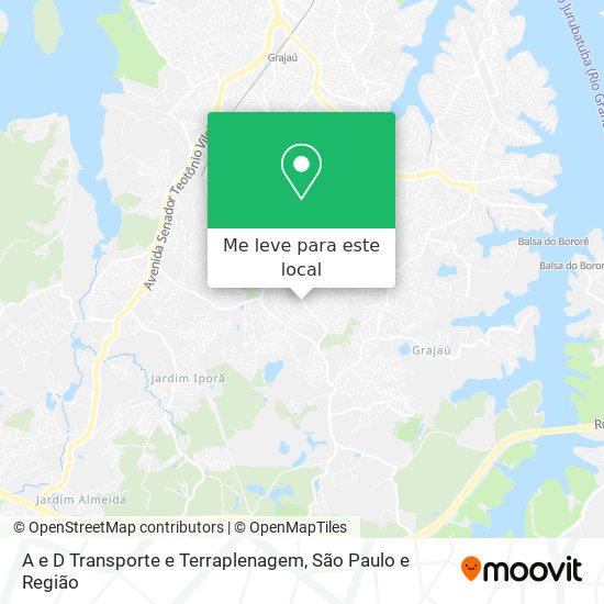 A e D Transporte e Terraplenagem mapa