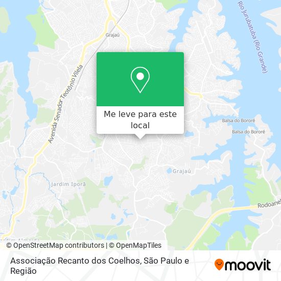 Associação Recanto dos Coelhos mapa