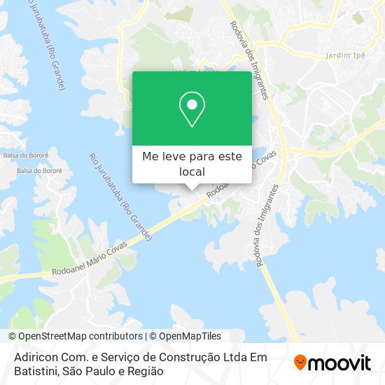 Adiricon Com. e Serviço de Construção Ltda Em Batistini mapa