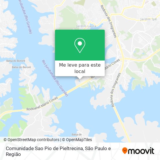 Comunidade Sao Pio de Pieltrecina mapa