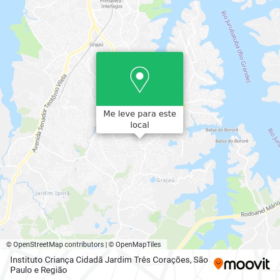 Instituto Criança Cidadã Jardim Três Corações mapa