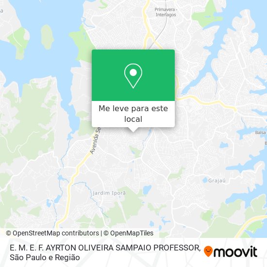 E. M. E. F. AYRTON OLIVEIRA SAMPAIO PROFESSOR mapa