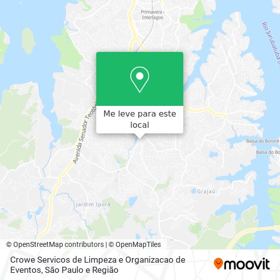 Crowe Servicos de Limpeza e Organizacao de Eventos mapa