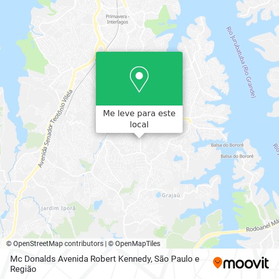 Mc Donalds Avenida Robert Kennedy mapa