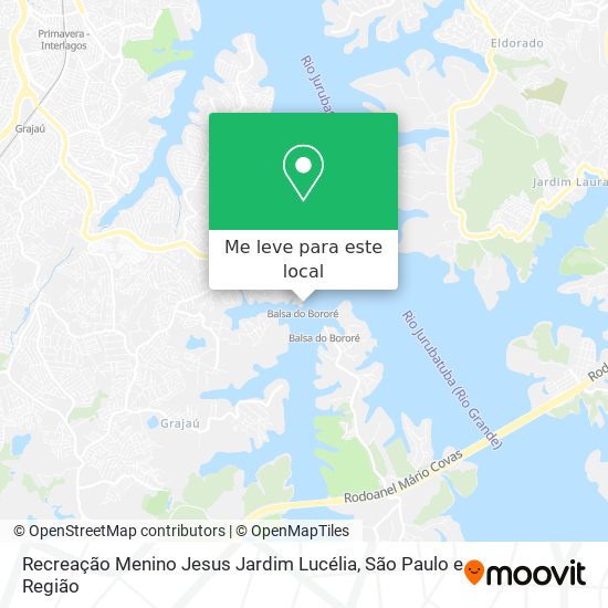Recreação Menino Jesus Jardim Lucélia mapa