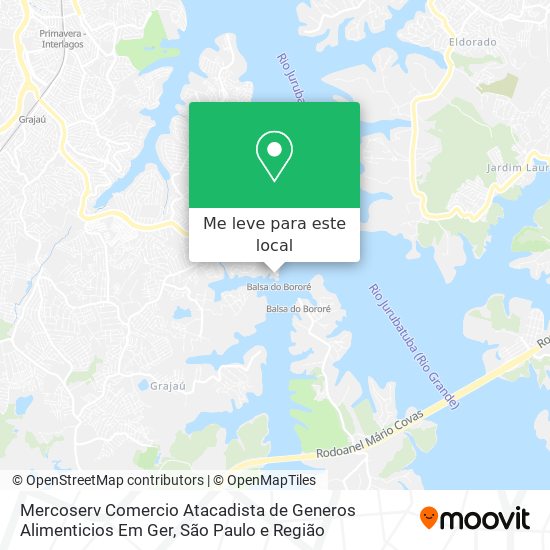 Mercoserv Comercio Atacadista de Generos Alimenticios Em Ger mapa