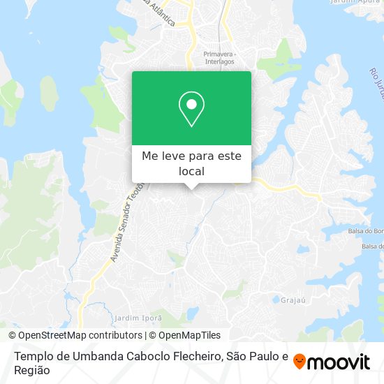 Templo de Umbanda Caboclo Flecheiro mapa