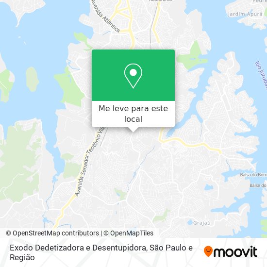 Exodo Dedetizadora e Desentupidora mapa