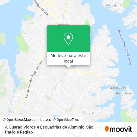 A Quarao Vidros e Esquadrias de Aluminio mapa