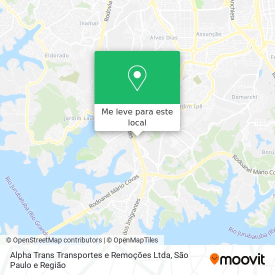 Alpha Trans Transportes e Remoções Ltda mapa