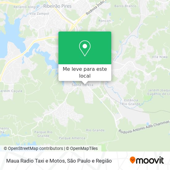 Maua Radio Taxi e Motos mapa