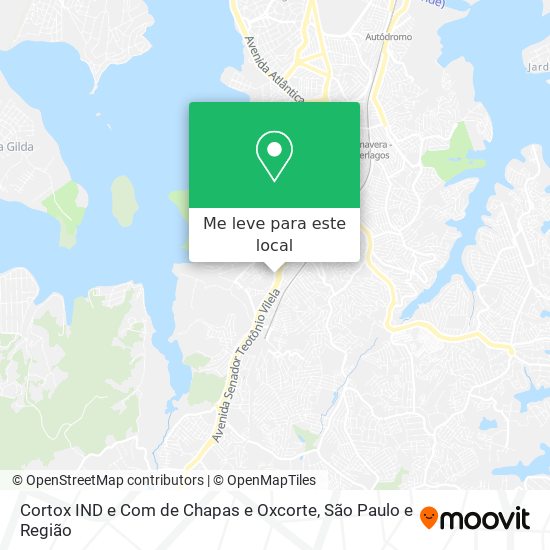 Cortox IND e Com de Chapas e Oxcorte mapa