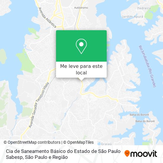 Cia de Saneamento Básico do Estado de São Paulo Sabesp mapa