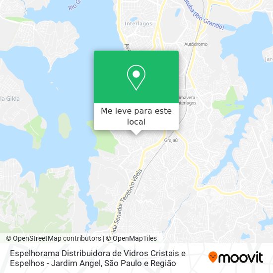 Espelhorama Distribuidora de Vidros Cristais e Espelhos - Jardim Angel mapa