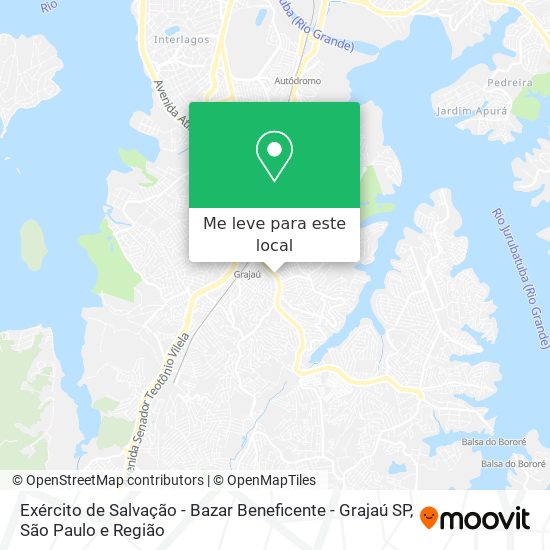 Exército de Salvação - Bazar Beneficente - Grajaú SP mapa