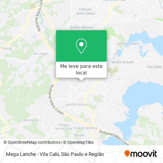 Mega Lanche - Vila Calú mapa