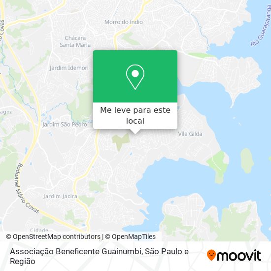 Associação Beneficente Guainumbi mapa