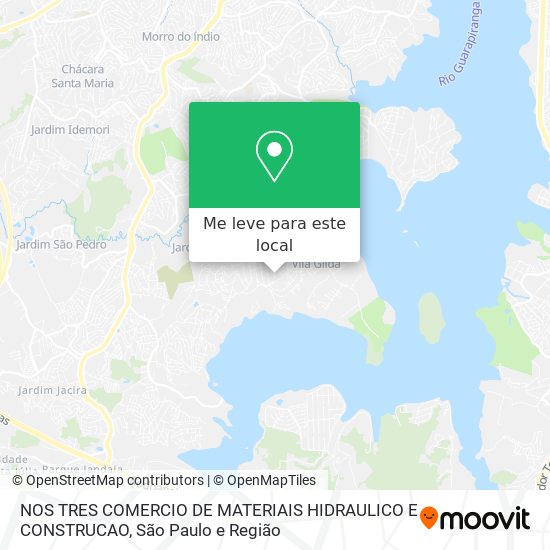 NOS TRES COMERCIO DE MATERIAIS HIDRAULICO E CONSTRUCAO mapa