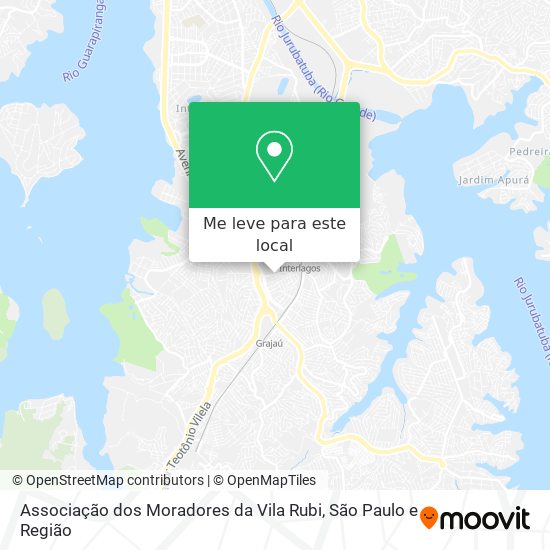 Associação dos Moradores da Vila Rubi mapa