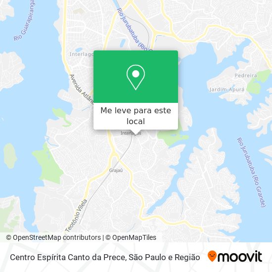 Centro Espírita Canto da Prece mapa