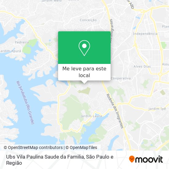 Ubs Vila Paulina Saude da Familia mapa