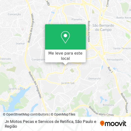 Jn Motos Pecas e Servicos de Retifica mapa