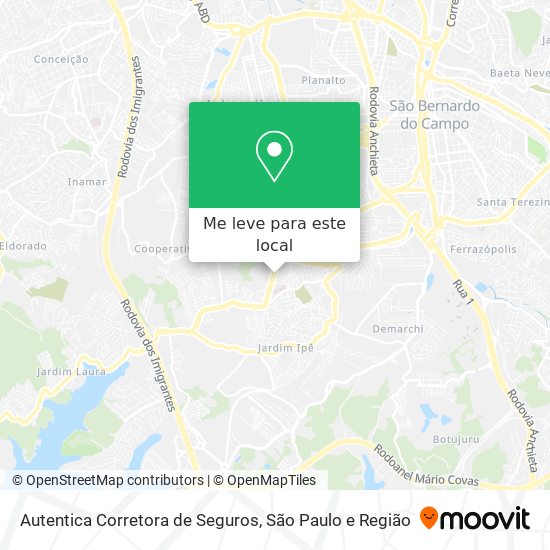 Autentica Corretora de Seguros mapa