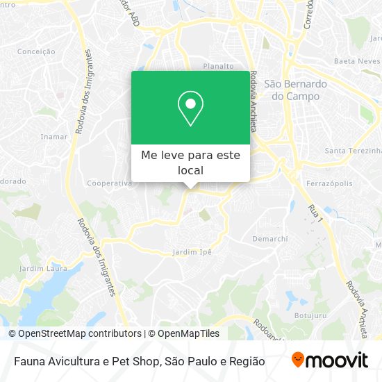 Fauna Avicultura e Pet Shop mapa