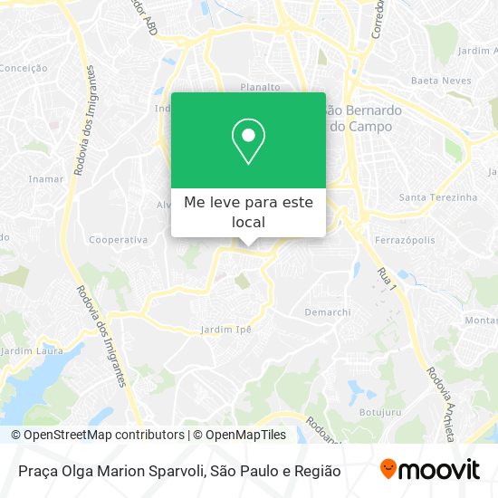 Praça Olga Marion Sparvoli mapa