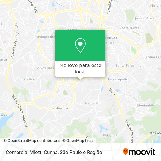 Comercial Miotti Cunha mapa