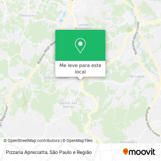 Pizzaria Apreciatta mapa