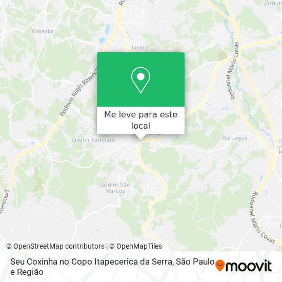 Seu Coxinha no Copo Itapecerica da Serra mapa