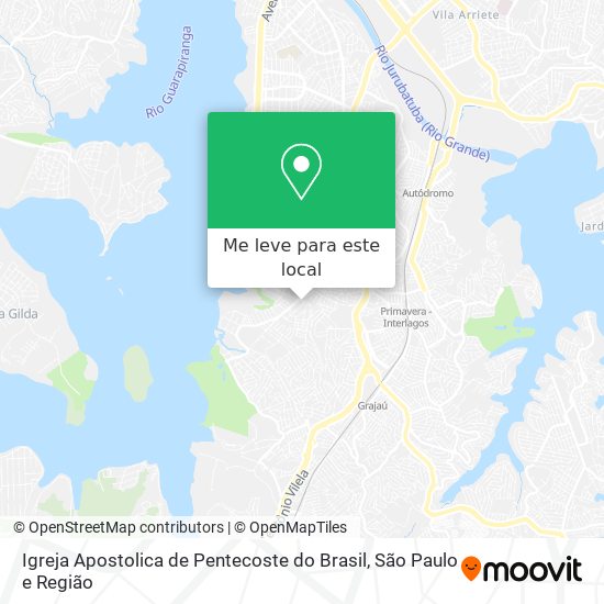 Igreja Apostolica de Pentecoste do Brasil mapa