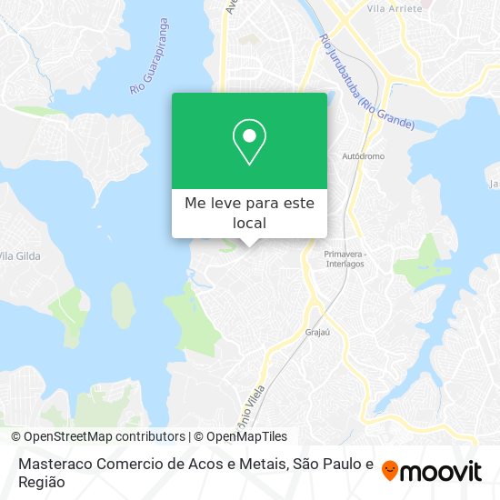 Masteraco Comercio de Acos e Metais mapa