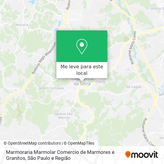 Marmoraria Marmolar Comercio de Marmores e Granitos mapa