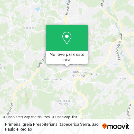 Primeira Igreja Presbiteriana Itapecerica Serra mapa