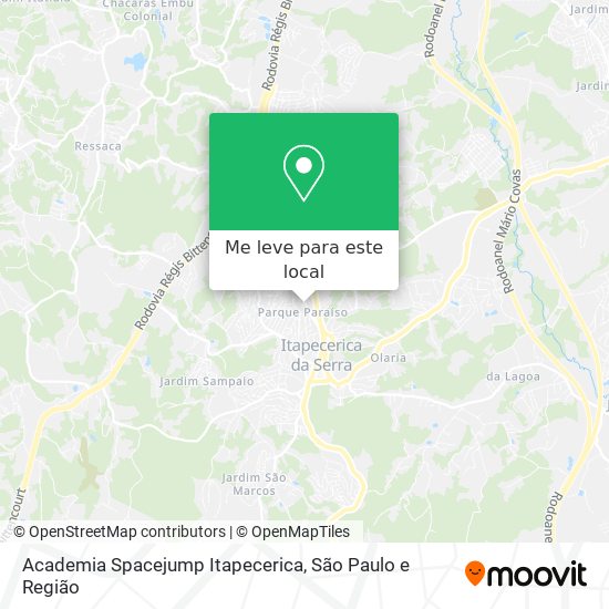 Academia Spacejump Itapecerica mapa