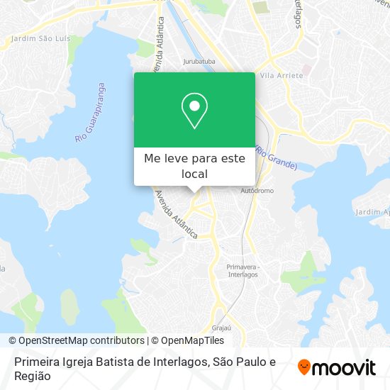 Primeira Igreja Batista de Interlagos mapa