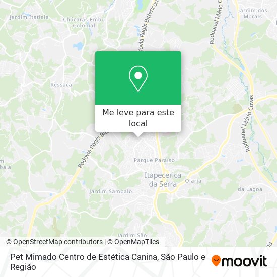 Pet Mimado Centro de Estética Canina mapa