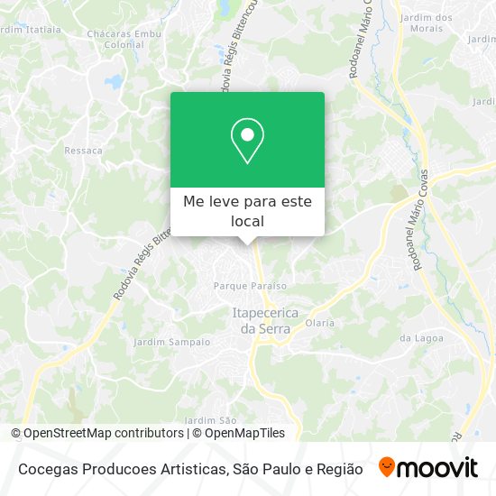 Cocegas Producoes Artisticas mapa