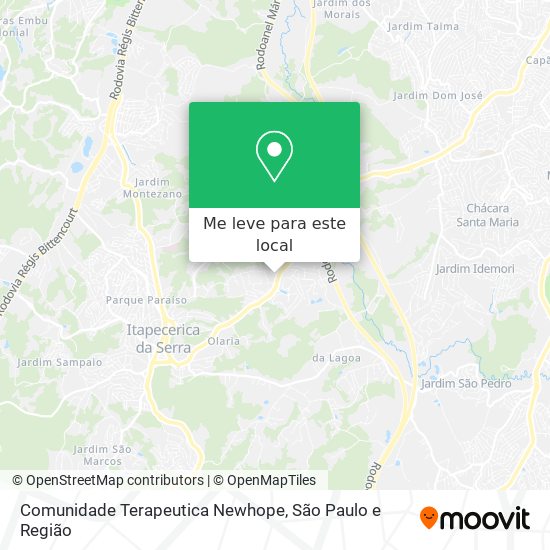 Comunidade Terapeutica Newhope mapa