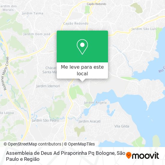 Assembleia de Deus Ad Piraporinha Pq Bologne mapa