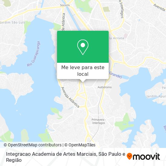 Integracao Academia de Artes Marciais mapa