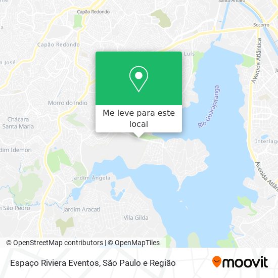 Espaço Riviera Eventos mapa